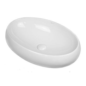 Lavoar pe blat Fluminia, Lheea, oval, 58.5 x 40 cm, alb