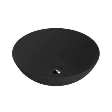 Lavoar pe blat Spectrum, Moana Black, oval, negru mat