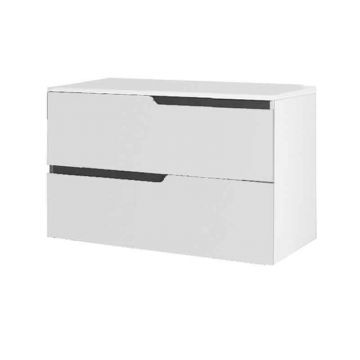 Mobilier cu blat pentru lavoar Fluminia, Bari 80, alb mat