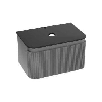 Mobilier pentru lavoar, Spectrum, Milena 80, riflat, gri mat