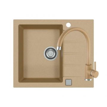 Set chiuveta Alveus Cadit 10 cu baterie Jana, bej - Dimensiune 32.5 x 42.5 x 19.8 cm