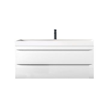 Set dulap baza suspendat KolpaSan Naomi alb cu lavoar 100 cm