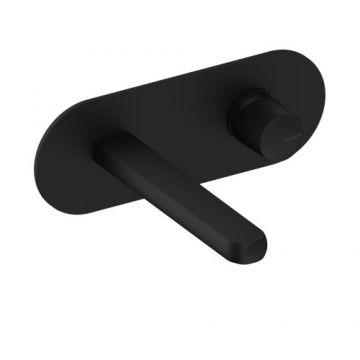 Baterie lavoar incastrata Sanycces Dedal plisat, negru mat - Culoare Gri inchis