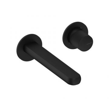 Baterie lavoar incastrata Sanycces Dedal plisat, negru mat - Culoare Negru