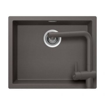 Set chiuveta bucatarie Schock Kaia N-100L + baterie bucatarie Schock Epos Extensibil - Culoare silverstonee