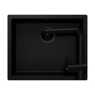 Set chiuveta bucatarie Schock Kaia N-100L + parti vizibile + baterie bucatarie Schock Epos Extensibil - Culoare Nero