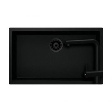 Set chiuveta bucatarie Schock Kaia N-100XL + parti vizibile + baterie bucatarie Schock Epos Extensibil - Culoare Nero