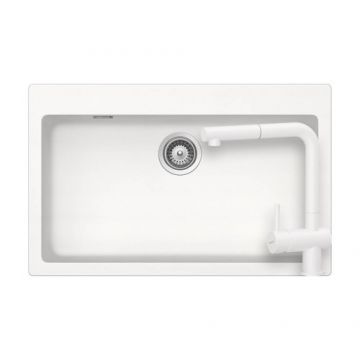 Set chiuveta bucatarie Schock Signus N-100XL + baterie Schock Epos cu cap extractibil - Culoare polaris