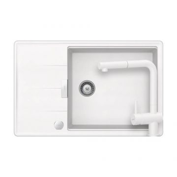 Set chiuveta bucatarie Schock Tia D-100LS + baterie Schock Epos cu cap extractibil - Culoare polaris