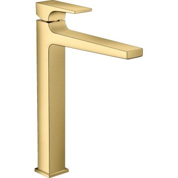 Baterie lavoar Hansgrohe Metropol 260, ventil push-open, polished gold optic - 32512990