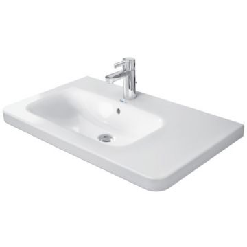 Lavoar asimetric Duravit DuraStyle 80x48cm montare pe mobilier alb