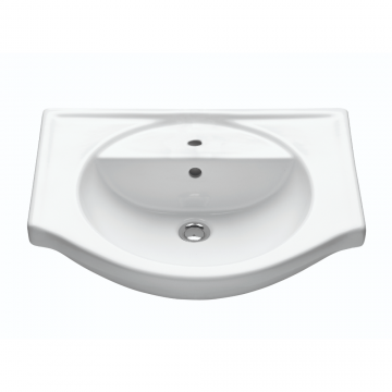 Lavoar dreptunghiular Roca Larisa, montaj incastrat, ceramica, alb, 60 x 48 cm