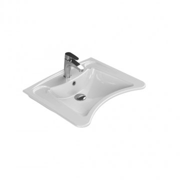 Lavoar pentru persoane cu dizabilitati Turkuaz CeraStyle, portelan, 49.5 x 60.5 x 16 cm