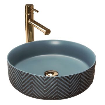 Lavoar pe blat, ceramic, Rea Ashley, 40 cm, albastru