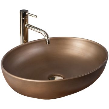 Lavoar pe blat Rea Villa Old Gold, 51.5 cm, cupru