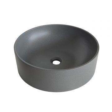 Lavoar rotund SanDonna Circle, compozit granit, gri, 44 x 44 x 13.5 cm